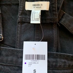 black overall dress NWT